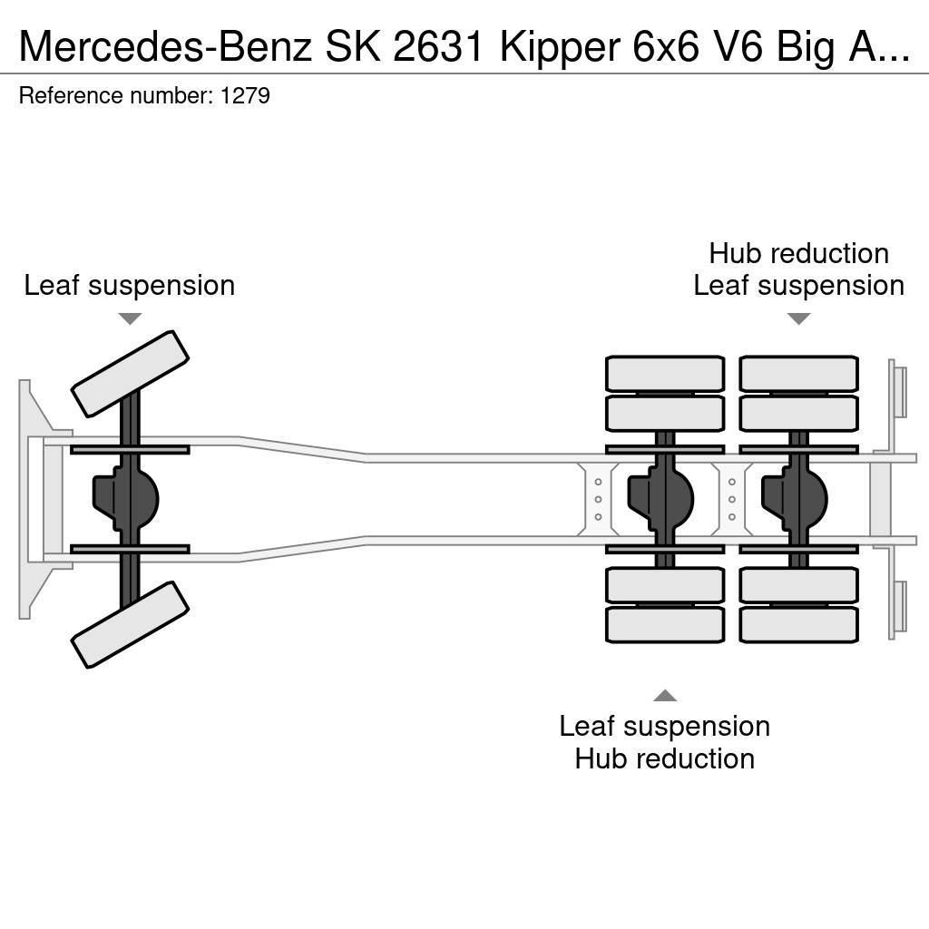 Mercedes-Benz SK 2631 Kipper 6x6 V6 Big Axle's Auxilery Top Cond Kiper kamioni