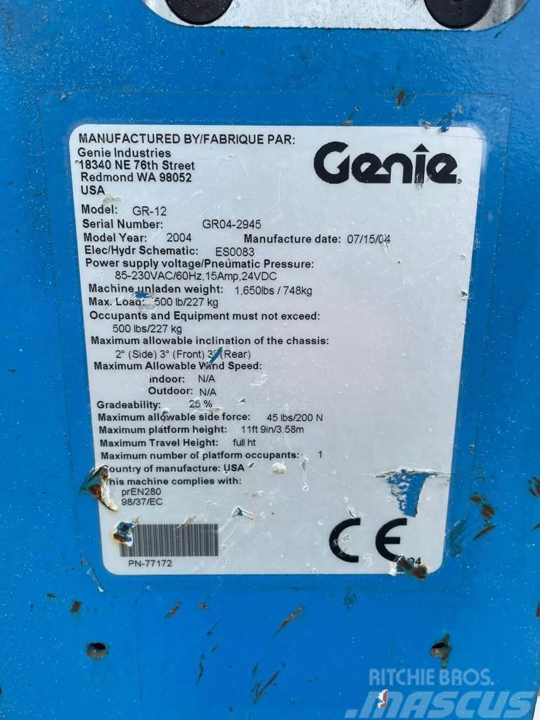 Genie GR-12 | 5.4 METER | 227 KG Ostali kranovi i platforme