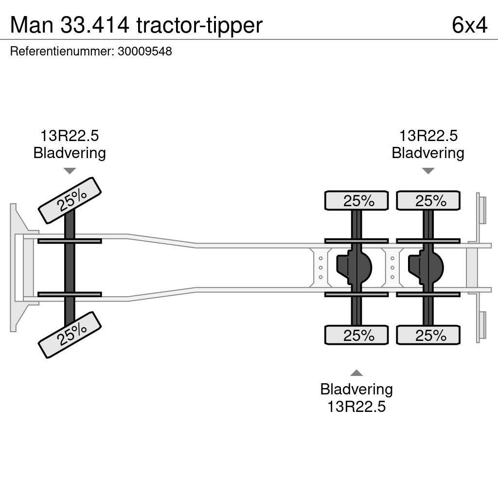 MAN 33.414 tractor-tipper Kiper kamioni