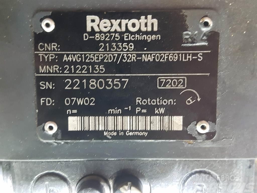 Rexroth A4VG125EP2D7/32R - 213359 - Drive pump/Fahrpumpe Hidraulika