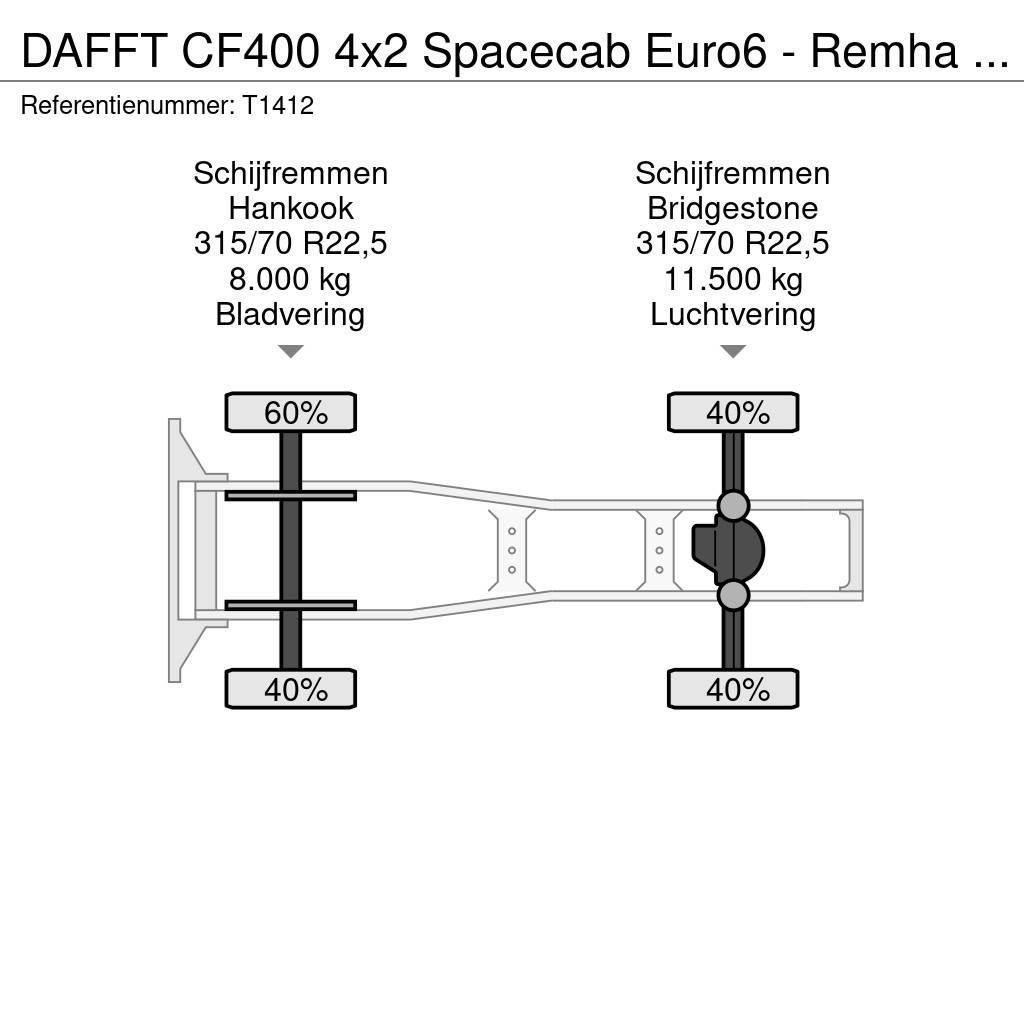 DAF FT CF400 4x2 Spacecab Euro6 - Remha - 615.000km - Traktorske jedinice