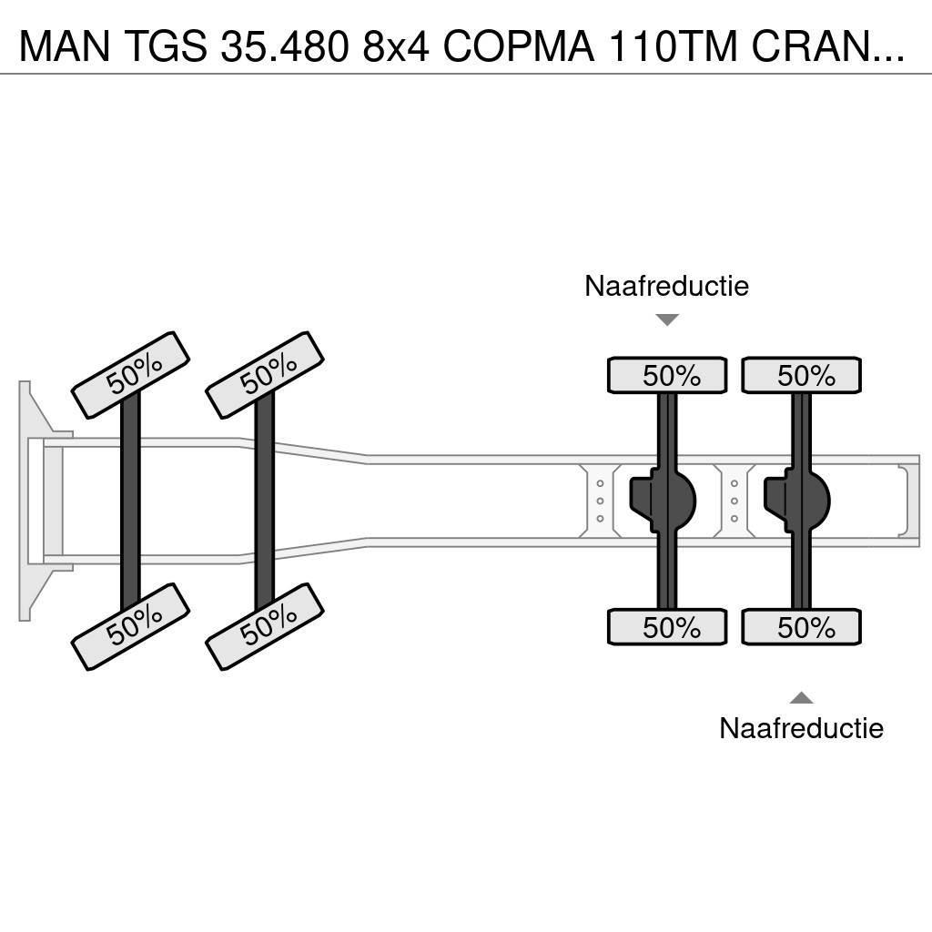 MAN TGS 35.480 8x4 COPMA 110TM CRANE/GRUE/Fly-Jib/LIER Traktorske jedinice