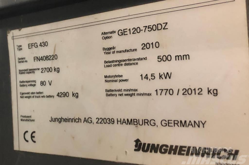 Jungheinrich EFG430 Električni viličari