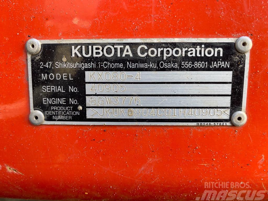 Kubota KX 080-4 Mini bageri <7t