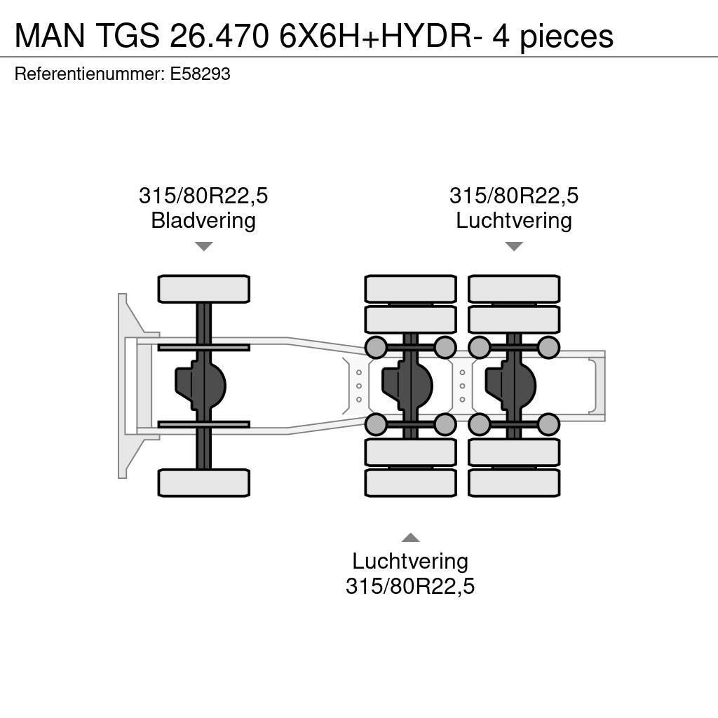 MAN TGS 26.470 6X6H+HYDR- 4 pieces Traktorske jedinice