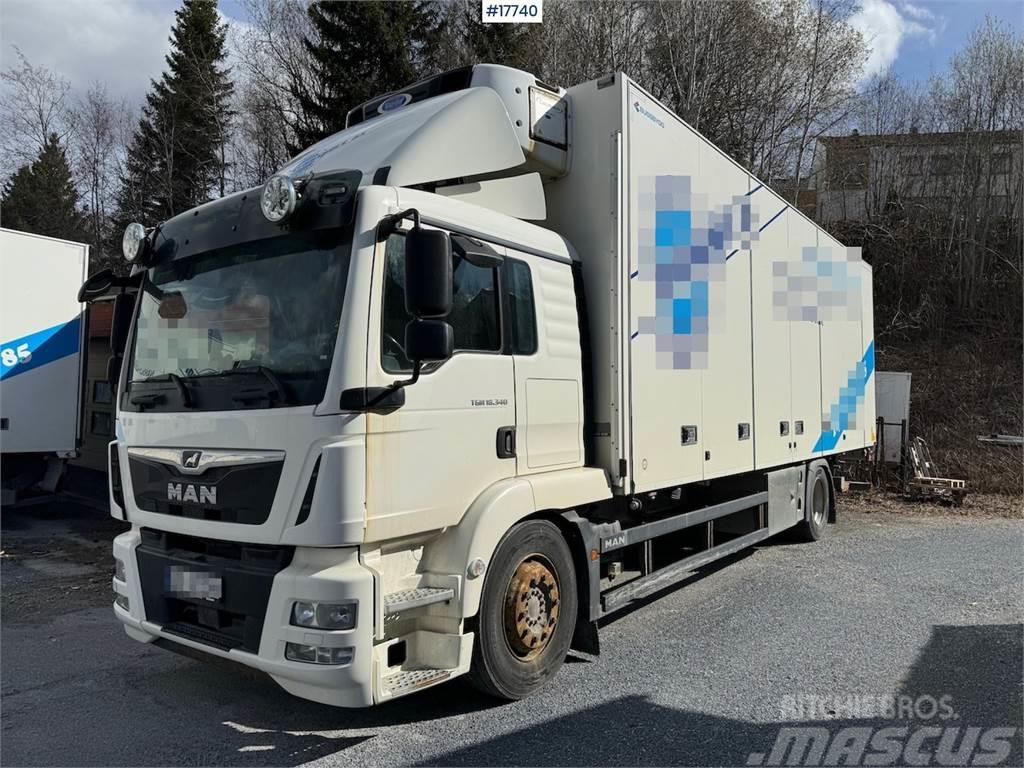 MAN TGM 18.340 4x2 box truck w/ Factory new engine. Fu Sanduk kamioni