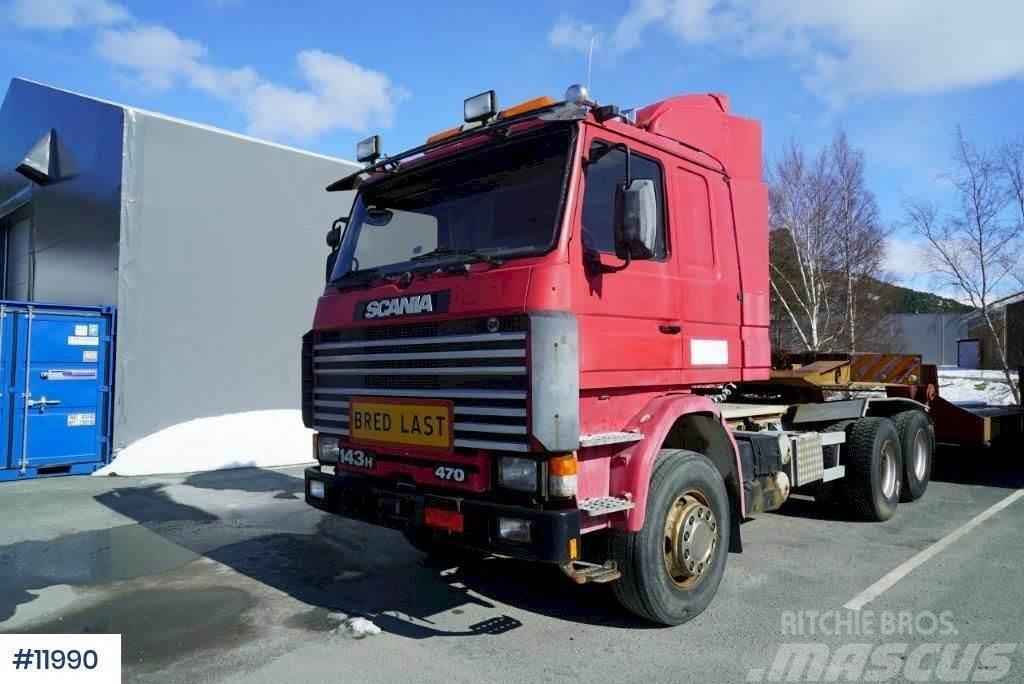 Scania R143H truck w/ 1977 Ohna Machine trailer. Traktorske jedinice