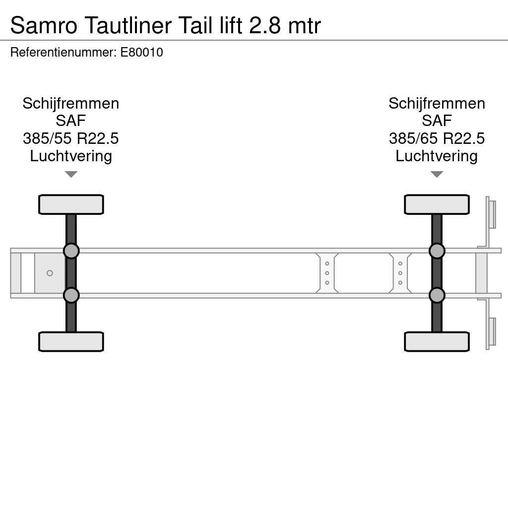 Samro Tautliner Tail lift 2.8 mtr Poluprikolice sa ceradom