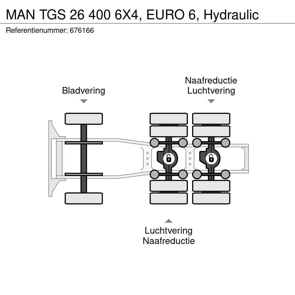 MAN TGS 26 400 6X4, EURO 6, Hydraulic Traktorske jedinice
