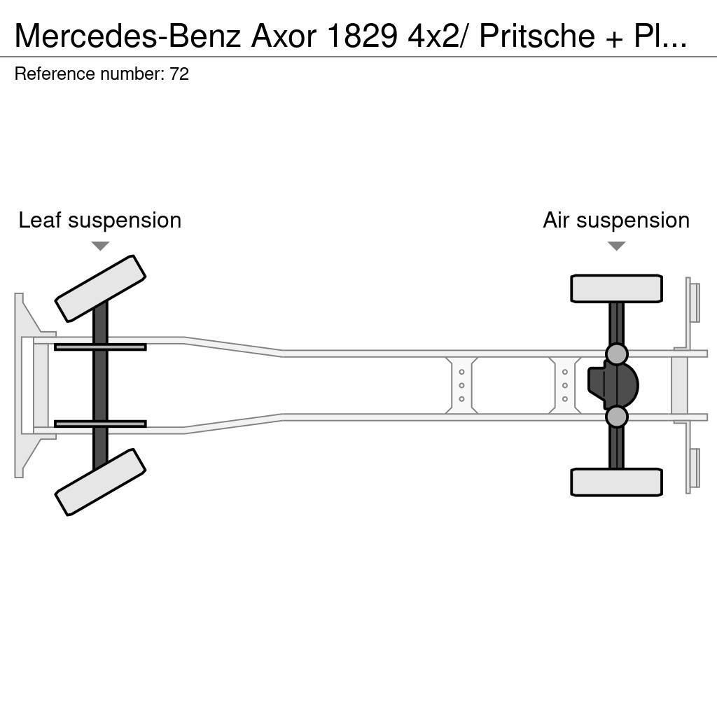 Mercedes-Benz Axor 1829 4x2/ Pritsche + Plane/Euro 4 Kamioni sa ceradom