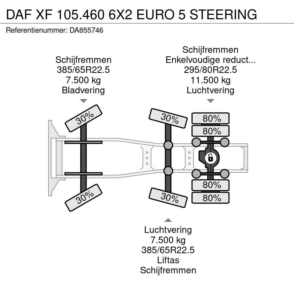 DAF XF 105.460 6X2 EURO 5 STEERING Traktorske jedinice