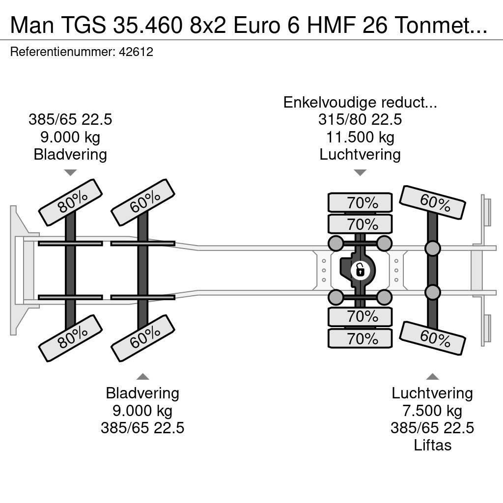 MAN TGS 35.460 8x2 Euro 6 HMF 26 Tonmeter laadkraan Rol kiper kamioni s kukama za dizanje