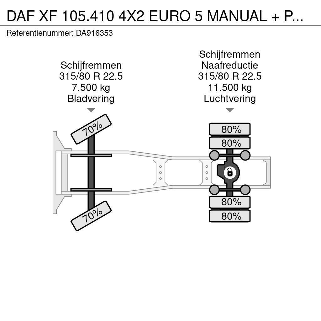 DAF XF 105.410 4X2 EURO 5 MANUAL + PALFINGER PK16000 Traktorske jedinice