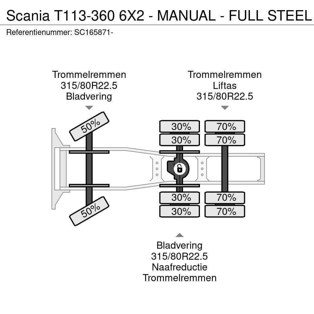 Scania T113-360 6X2 - MANUAL - FULL STEEL Traktorske jedinice