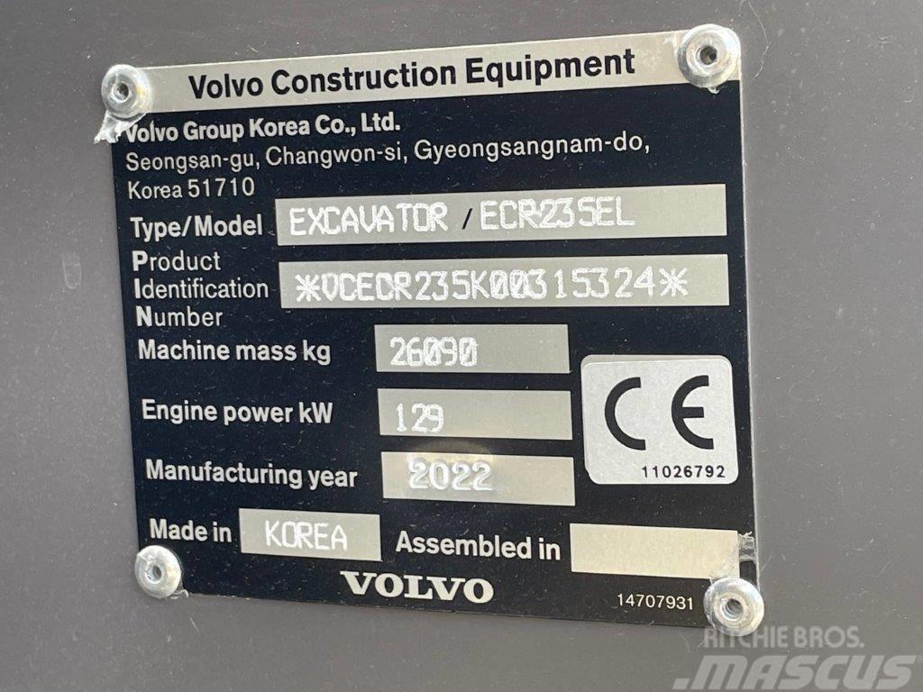 Volvo ECR235EL Bageri gusjeničari