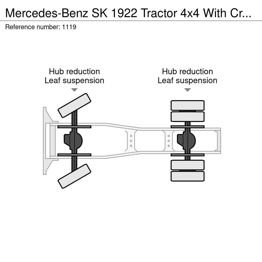 Mercedes-Benz SK 1922 Tractor 4x4 With Crane Full Spring V6 Big Traktorske jedinice