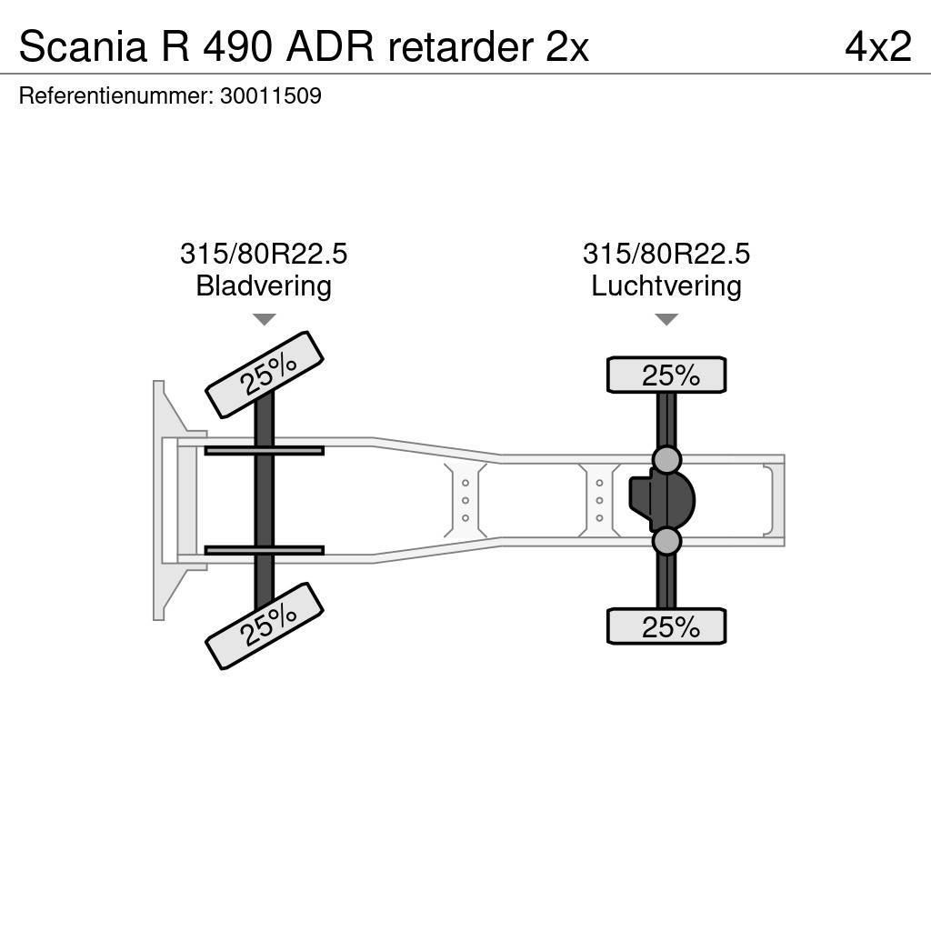 Scania R 490 ADR retarder 2x Traktorske jedinice