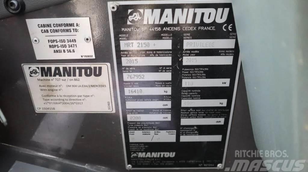 Manitou MRT 2150+ PRIVILEGE | FORKS | AIRCO Teleskopski viličari