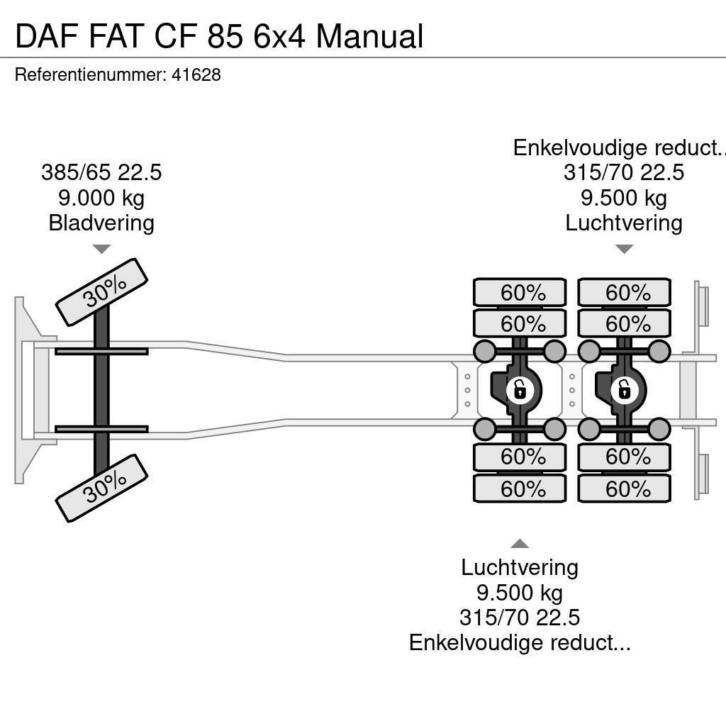 DAF FAT CF 85 6x4 Manual Rol kiper kamioni s kukama za dizanje
