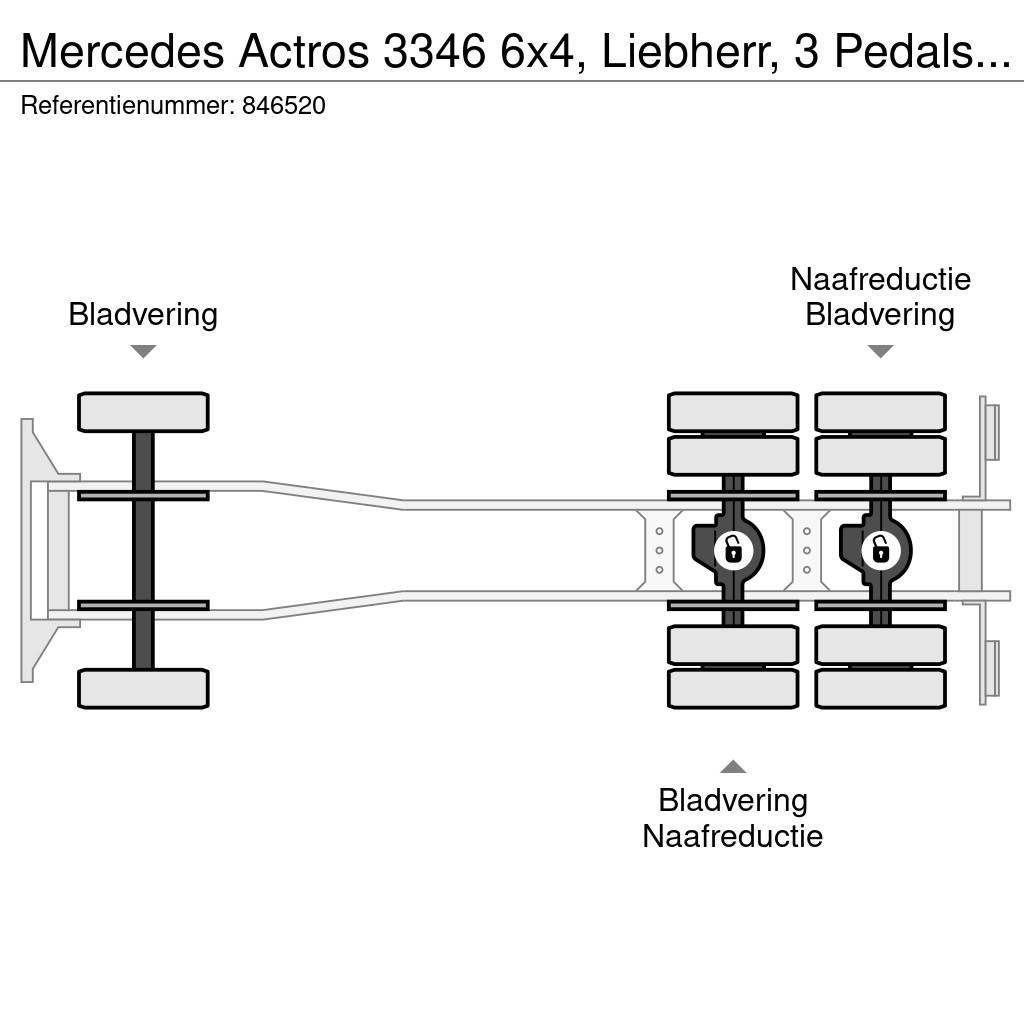 Mercedes-Benz Actros 3346 6x4, Liebherr, 3 Pedals, Steel suspens Kamioni mikseri za beton
