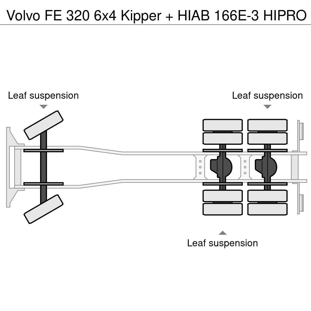 Volvo FE 320 6x4 Kipper + HIAB 166E-3 HIPRO Kiper kamioni