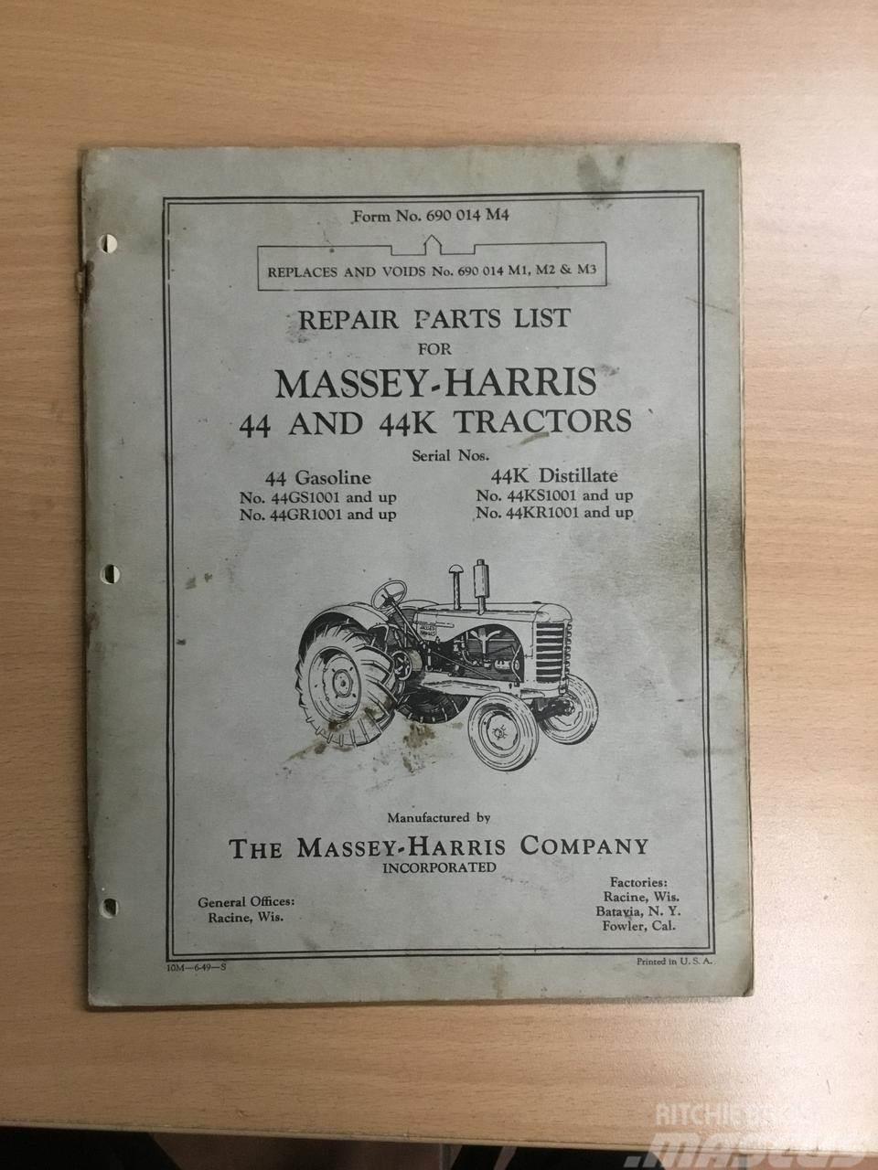Massey Ferguson Parts list - manual Ostali poljoprivredni strojevi
