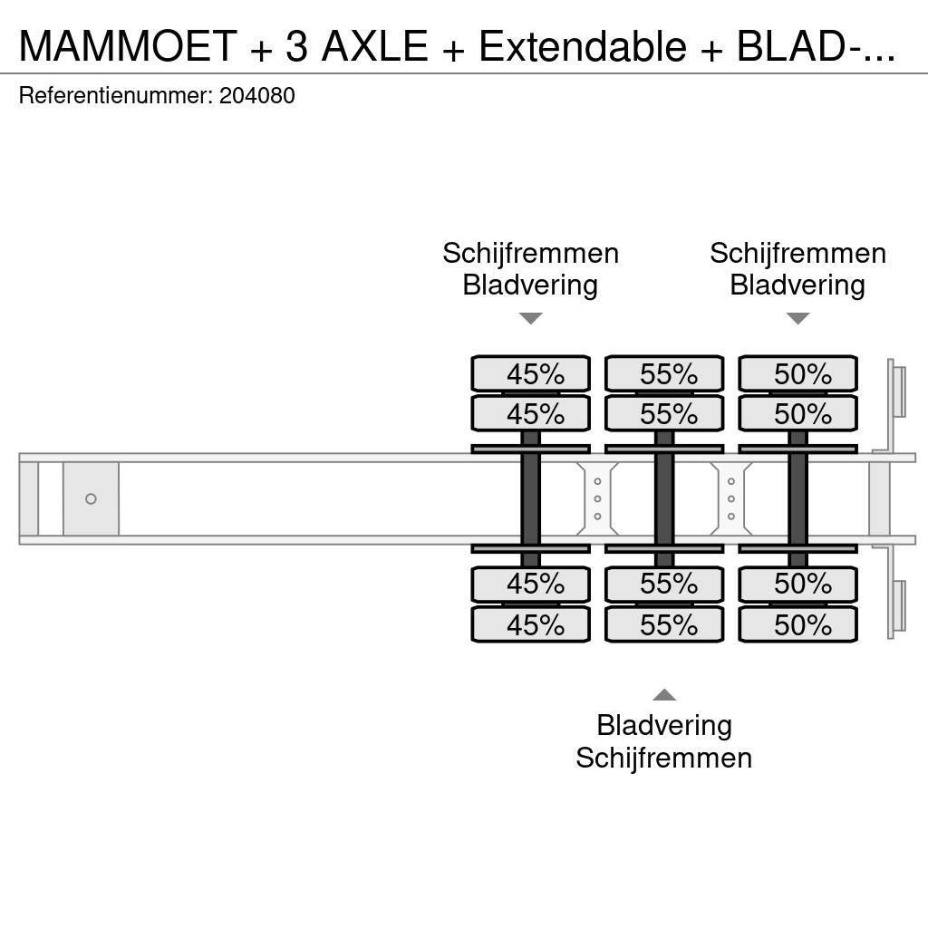  Mammoet + 3 AXLE + Extendable + BLAD-BLAD-BLAD Nisko-utovarne poluprikolice