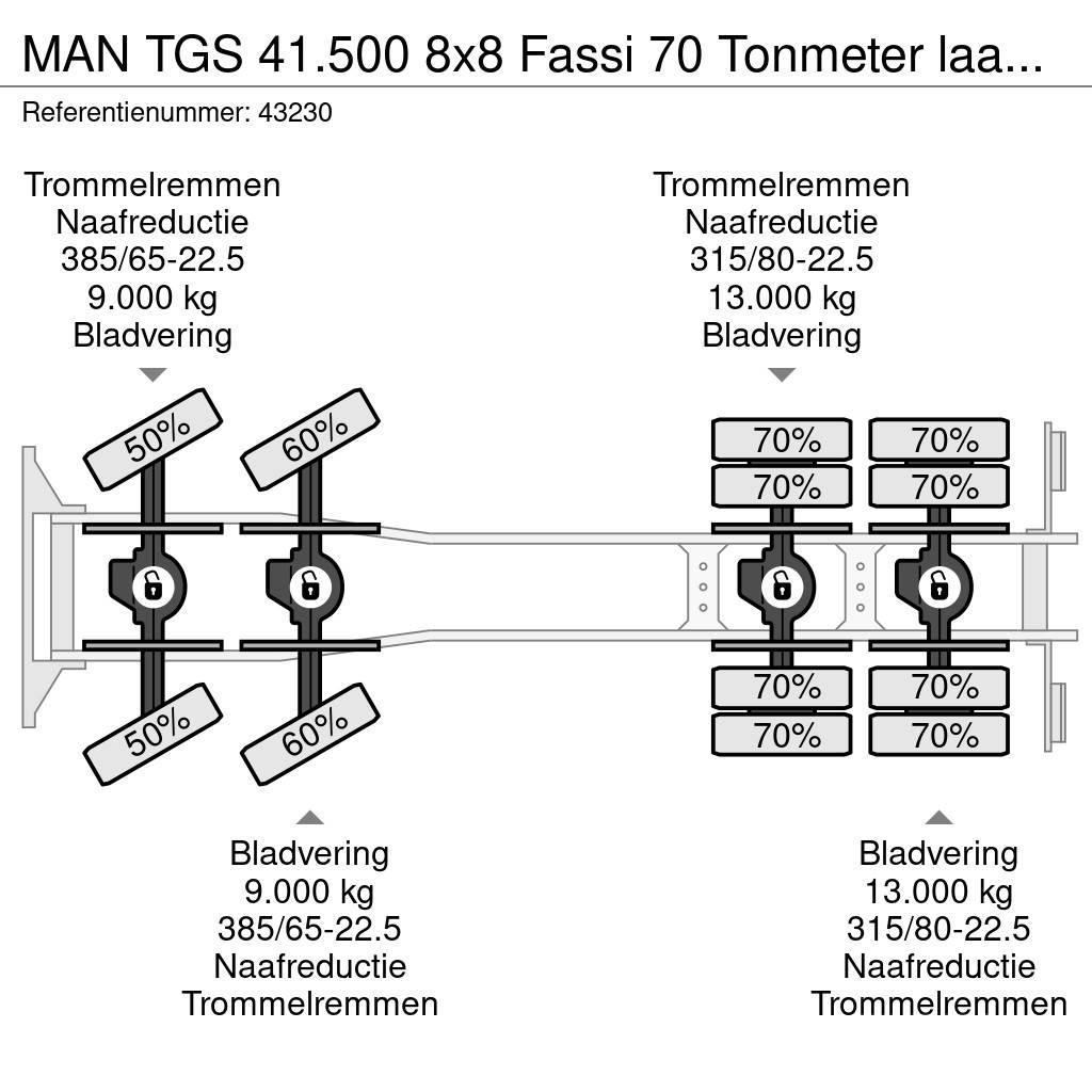 MAN TGS 41.500 8x8 Fassi 70 Tonmeter laadkraan + Fly-J Rabljene dizalice za težak teren