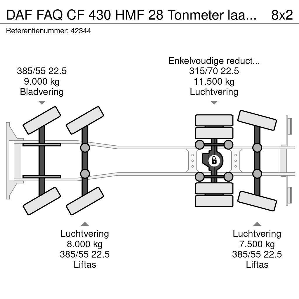DAF FAQ CF 430 HMF 28 Tonmeter laadkraan Rol kiper kamioni s kukama za dizanje