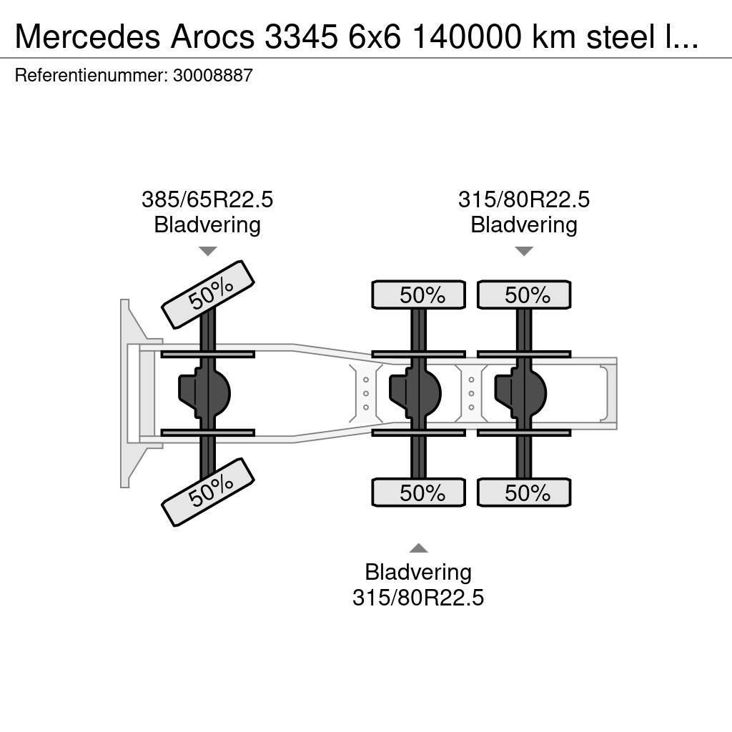Mercedes-Benz Arocs 3345 6x6 140000 km steel lames Traktorske jedinice