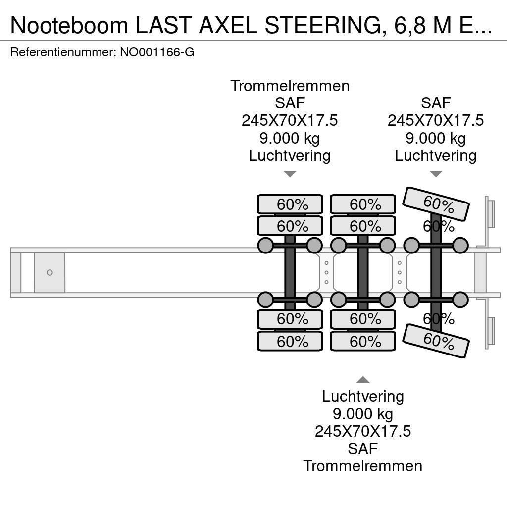 Nooteboom LAST AXEL STEERING, 6,8 M EXTENDABLE Nisko-utovarne poluprikolice