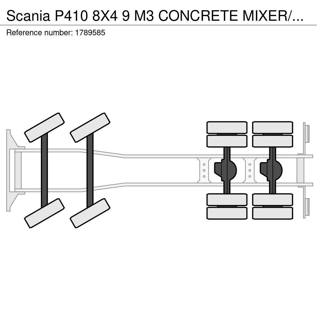 Scania P410 8X4 9 M3 CONCRETE MIXER/MISCHER/MIXER Kamioni mikseri za beton