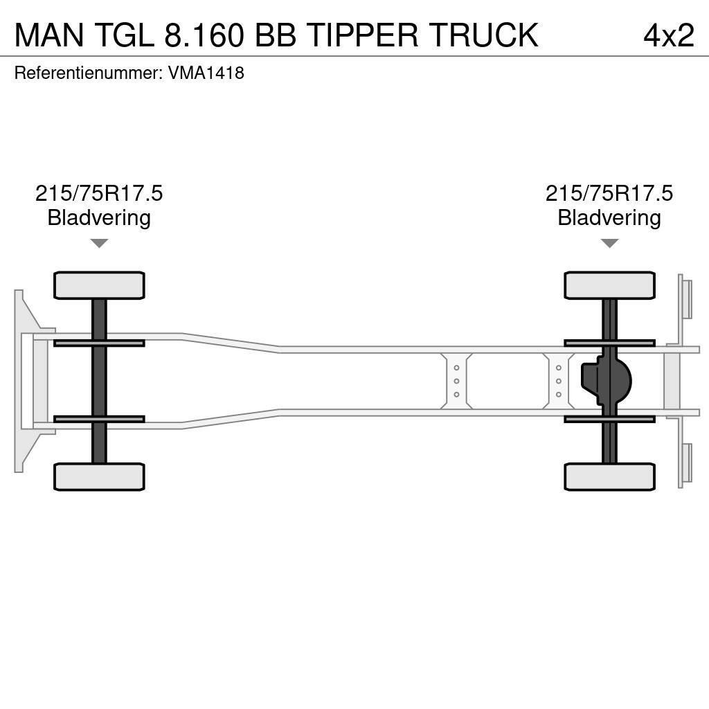 MAN TGL 8.160 BB TIPPER TRUCK Kiper kamioni
