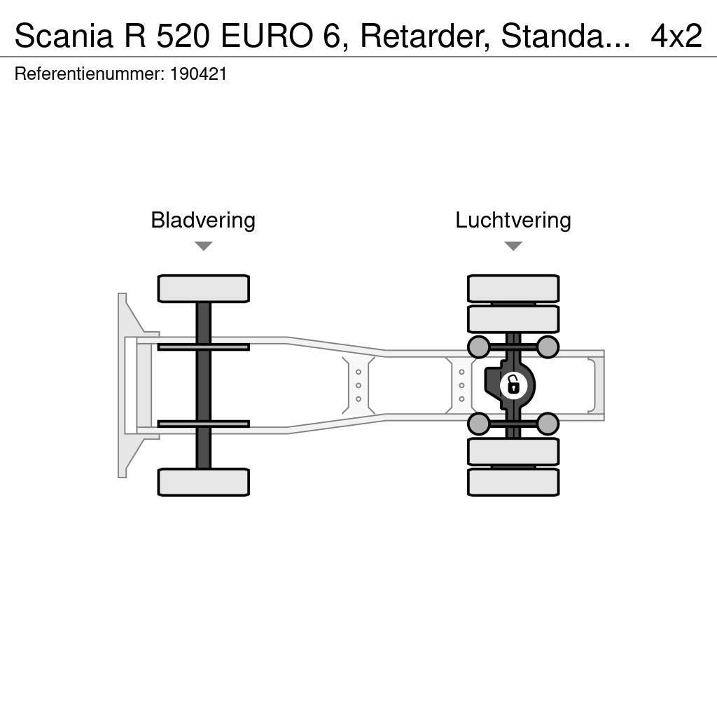 Scania R 520 EURO 6, Retarder, Standairco Traktorske jedinice