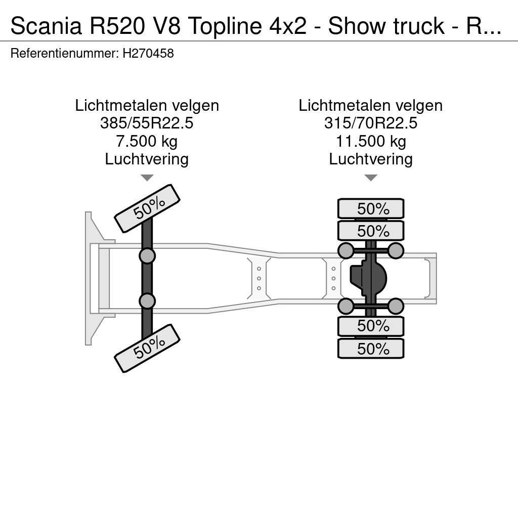 Scania R520 V8 Topline 4x2 - Show truck - Retarder - Full Traktorske jedinice