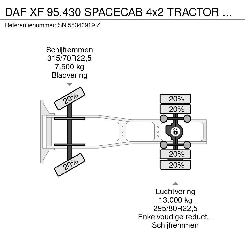 DAF XF 95.430 SPACECAB 4x2 TRACTOR UNIT (EURO 3 / ZF16 Traktorske jedinice