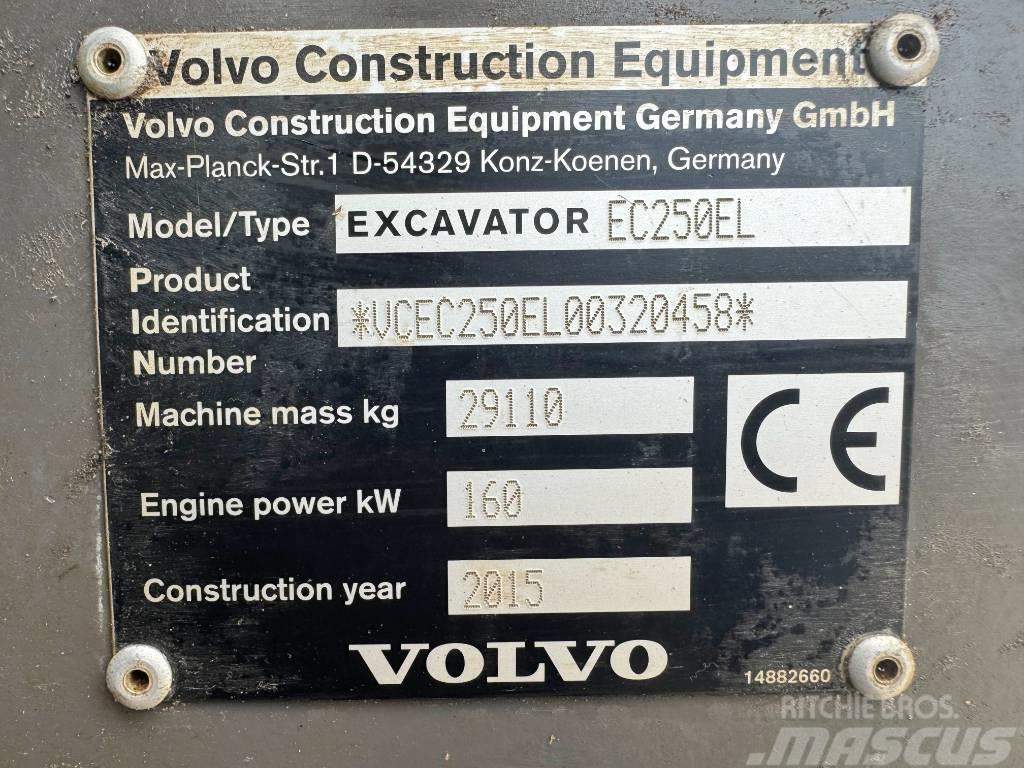 Volvo EC250EL Excellent Working Condition / CE Bageri gusjeničari