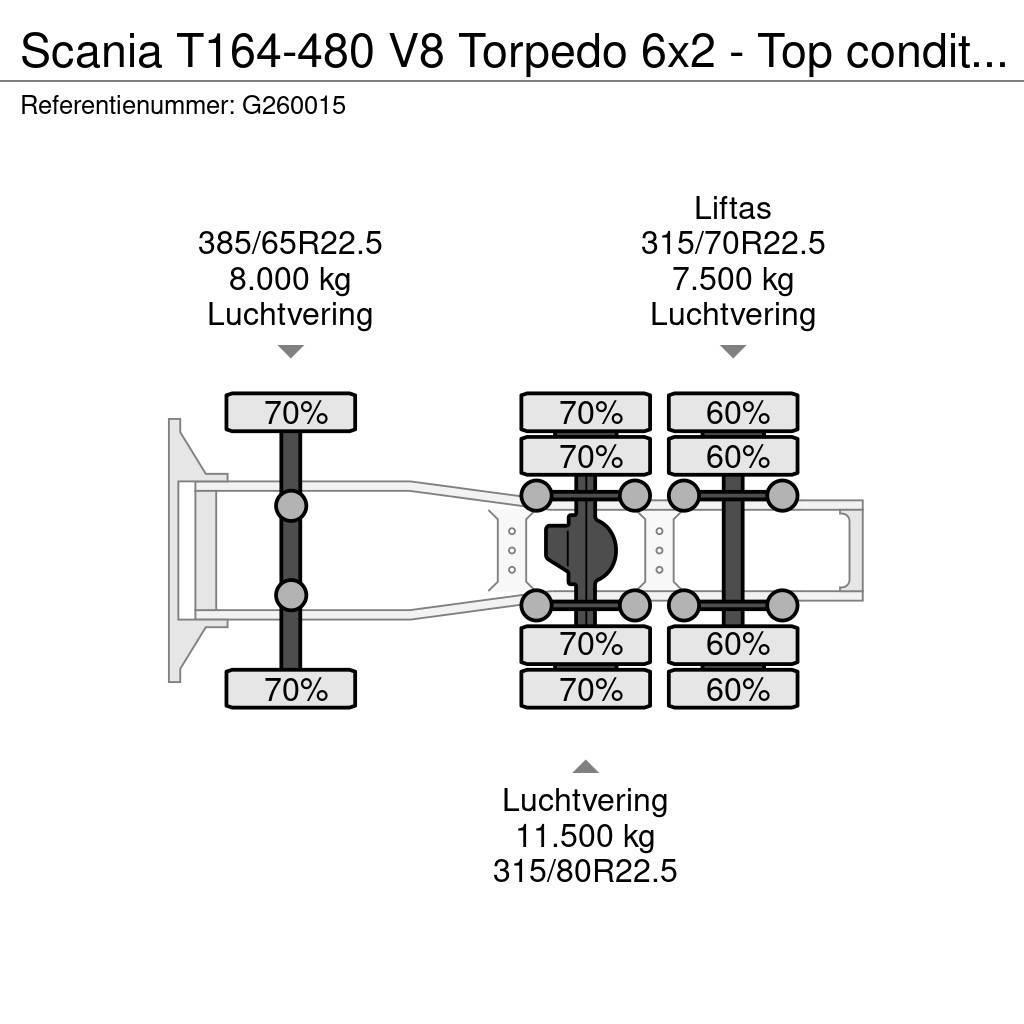 Scania T164-480 V8 Torpedo 6x2 - Top condition - Full spe Traktorske jedinice