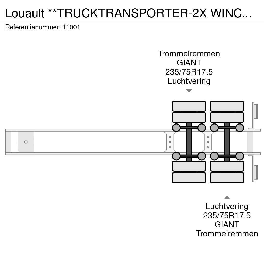  Louault **TRUCKTRANSPORTER-2X WINCH-TUV TILL 04-20 Nisko-utovarne poluprikolice