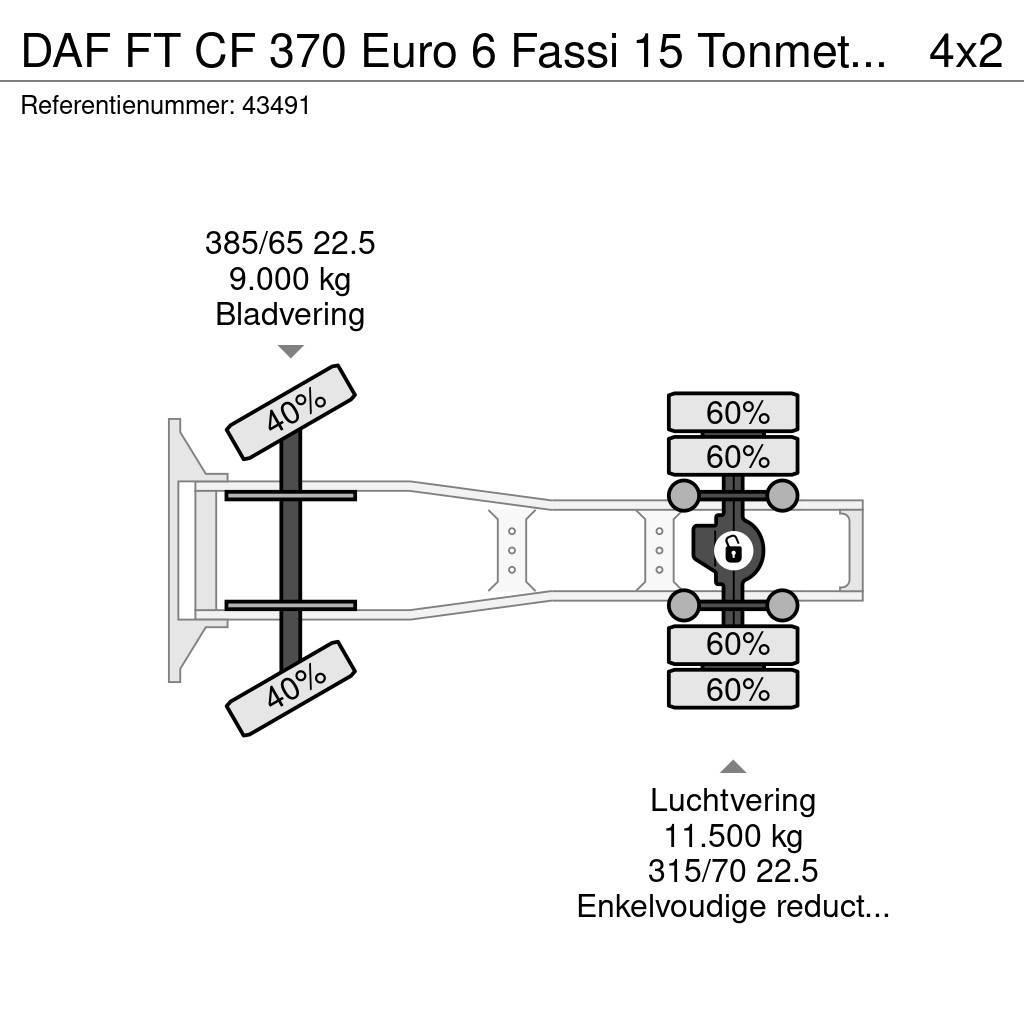 DAF FT CF 370 Euro 6 Fassi 15 Tonmeter laadkraan Traktorske jedinice