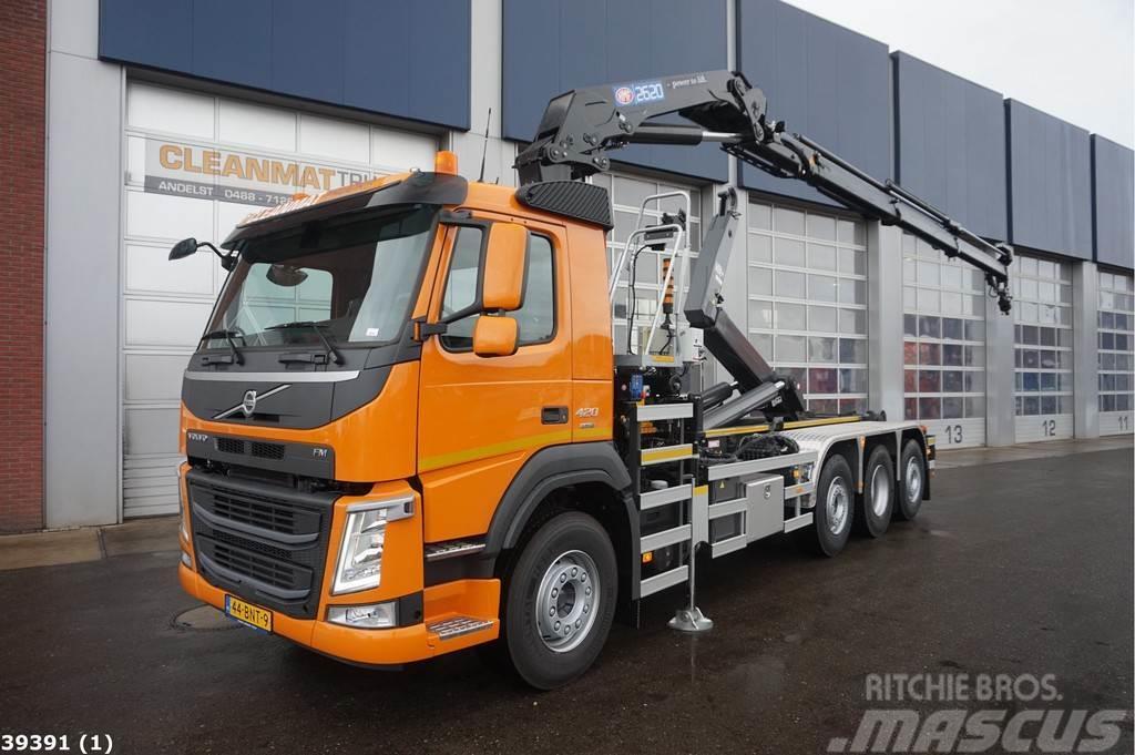 Volvo FM 420 8x2 HMF 26 ton/meter laadkraan Rol kiper kamioni s kukama za dizanje