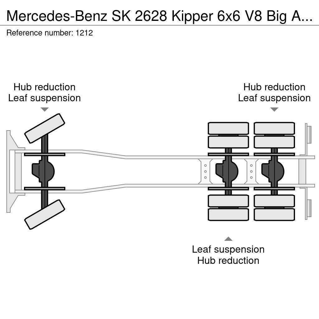 Mercedes-Benz SK 2628 Kipper 6x6 V8 Big Axle's Crane Auxilery ZF Kiper kamioni