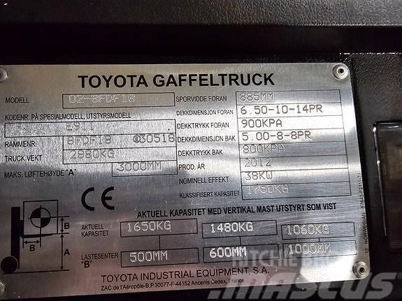 Toyota Tornero 02-8FDF18 Dizelski viličari