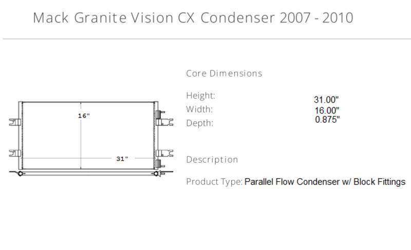 Mack Granite Vision CX Other components