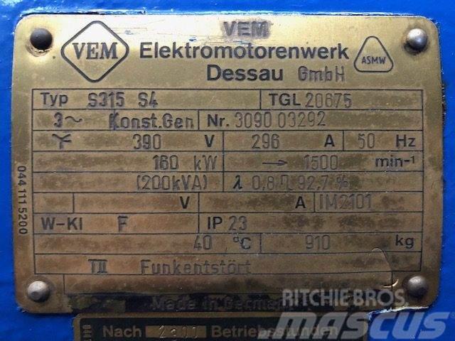  200 kVA VEM S315 S4 TGL20675 Generator Ostali agregati