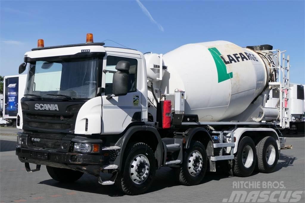 Scania P 410 / 8x4 / GRUSZKA LIBHERR 9 m3 / BETONIARKA /  Kamioni mikseri za beton