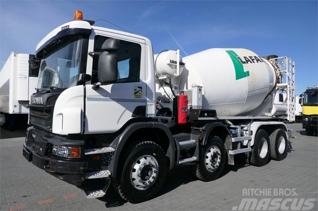Scania P 410 / 8x4 / GRUSZKA LIBHERR 9 m3 / BETONIARKA /  Kamioni mikseri za beton