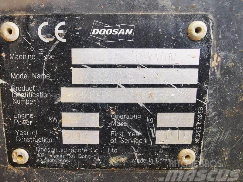 Doosan DX 255 NLC 5 Bageri gusjeničari