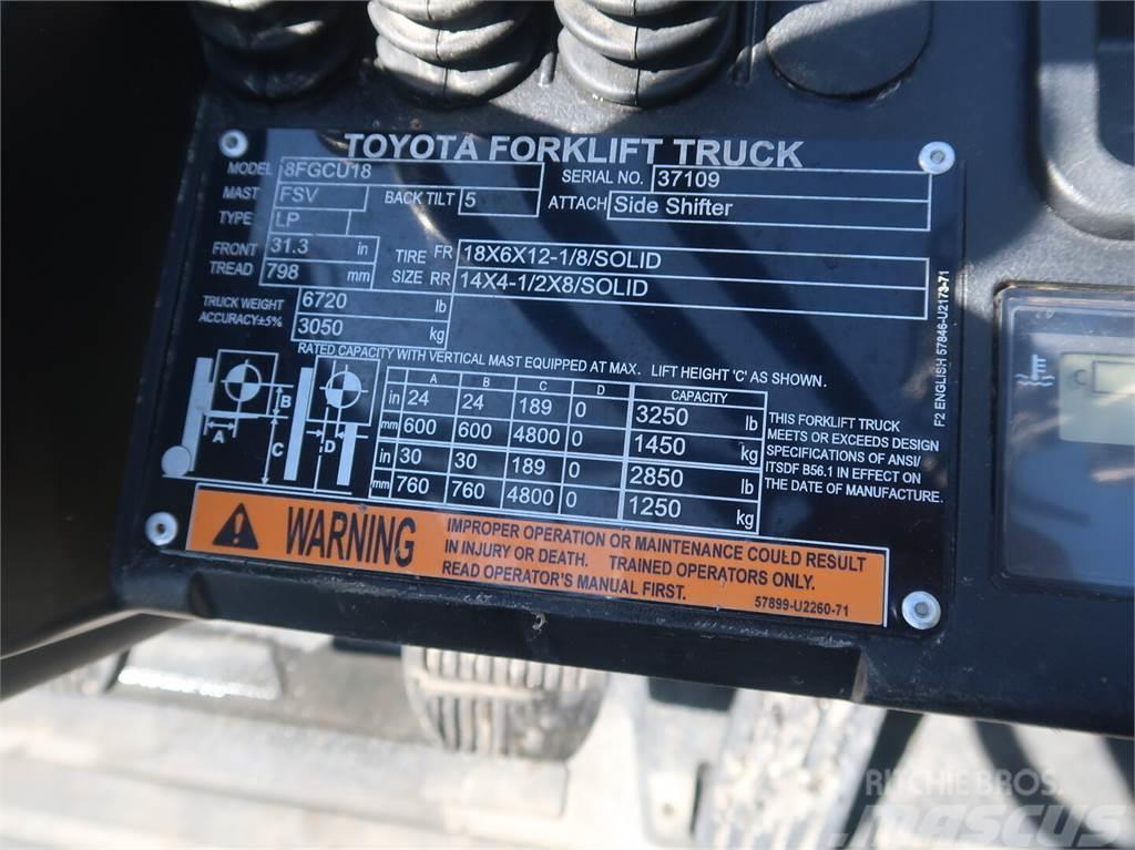 Toyota 8FGCU18 Plinski viličari