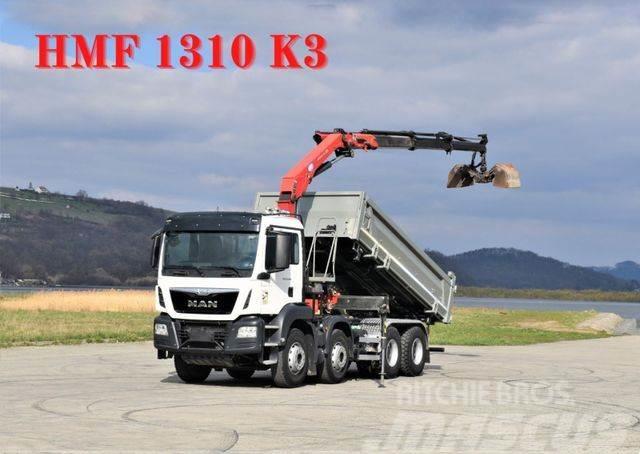 MAN TGS 35.480 * KIPPER 5,30m + HMF 1310-K3FUNK* 8x4 Kiper kamioni